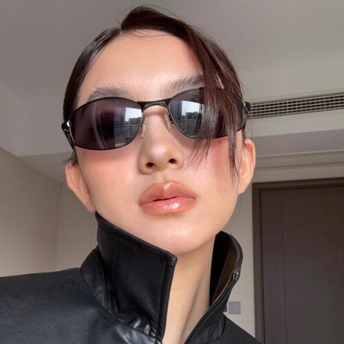 404的店千禧街头黑金属方形墨镜