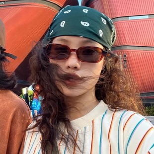 404 店复古长方形Y2K凹造型时髦墨镜防紫外线甜酷辣妹太阳眼镜潮