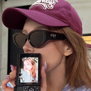 404 女 店复古时髦大框墨镜方圆脸显脸小太阳眼镜小红书网红同款