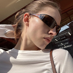 【原创自制】404的店复古新浪潮连体金属90s时髦墨镜Y2K太阳眼镜