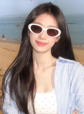 404的店复古椭圆显白时髦墨镜女
