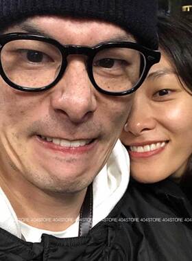 404的店EXO明星DO同款防蓝光椭圆方框近视眼镜超轻配度数平光TR90