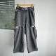 66夏款 大童牛仔阔腿裤 水洗色拼接时髦不可拆潮酷洋气时尚 D25