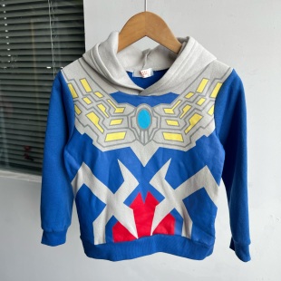 潮牌帅气酷帅奥特曼连帽卫衣Z25 薄绒儿童款 120码 63春秋100