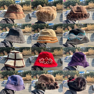 3S-57森系简约百搭保暖渔夫帽度假旅游冬季氛围感气质慵懒风Z26-1