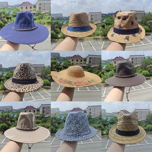 多種寬松百搭遮陽防嗮遮臉藍旅游度假沙灘太陽帽H25 8夏季 2d1