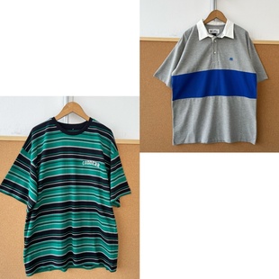 圆领套头设计感撞色简约T恤上衣舒适休闲通勤Y25 2S1 11夏季