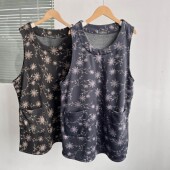 围裙侧边系扣厨房防脏防油污罩衣H26 214秋冬薄绒保暖无袖