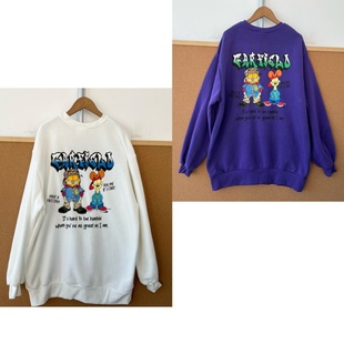 加绒圆领卡通可爱印花套头上衣宽松百搭简约Y25 2T1 25秋冬季