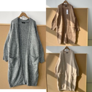 秋冬厚实慵懒老钱风毛衣外套H25 开衫 160高级感软糯针织长款