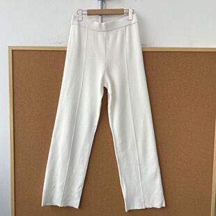 Z25 松紧高腰垂感直筒百搭休闲裤 Q弹软糯针织糯米裤 35秋季