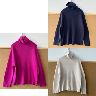 基础闲适保暖温柔Y25 上衣套头弹力修身 高领针织衫 77秋冬季