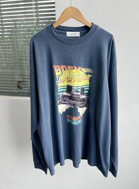 2西2-5春秋薄款长袖套头高货T恤圆领上衣休闲宽松简约设计感Y25-6