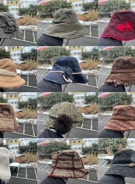 3R-65森系温柔系氛围感渔夫帽合集气质百搭保暖度假出游帽子Z26-1