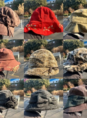 3R-53单面款！多款氛围感森系渔夫帽秋冬保暖设计感显脸小Y26-1