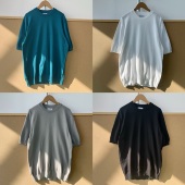 94针织衫 短袖 T恤老钱风时尚 西4 气质肌理感圆领舒适百搭上衣H26