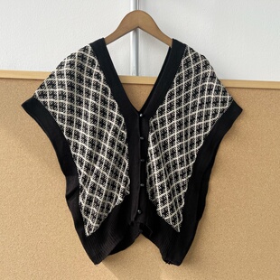 外搭V领纽扣宽松针织马甲宽松简约Y26 日系无袖 47春秋季 楼1A
