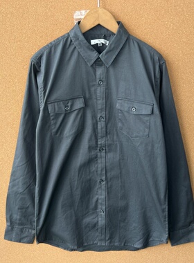 W3-109男士长袖春夏季百搭舒适宽松衬衫薄款简约外套韩版Y25-12