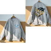 保暖棉服外套H25 2B1 卡通印花棒球服夹克男女同款 时尚 88冬季 款