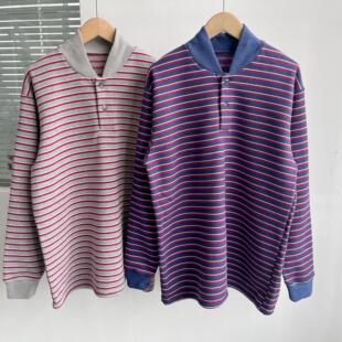 H11 套装 微瑕秋冬宽松条纹上衣慵懒百搭加绒时尚 舒适宽松运动裤