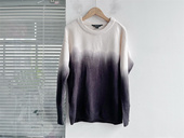 微瑕秋冬渐变扎染毛衣百搭圆领长袖 宽松慵懒风套头休闲Y2 针织衫