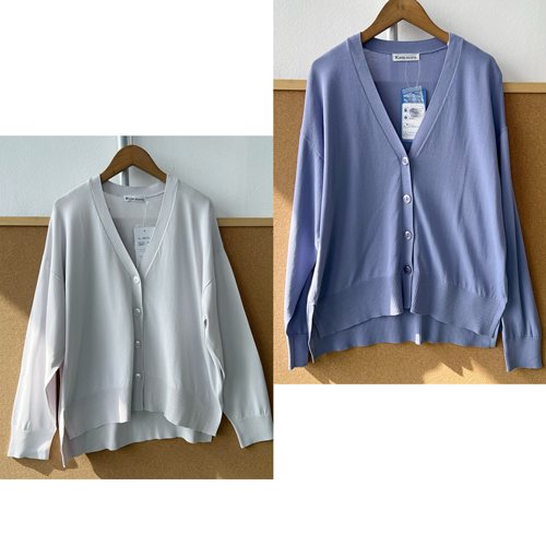 2E1-64V领针织开衫秋日出街随搭松弛感柔软舒适气质薄外套H25-11