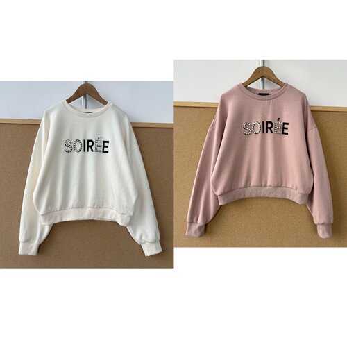 2Q-65轻微浮灰法式小众设计感圆领长袖套头温柔简约字母Y26-3