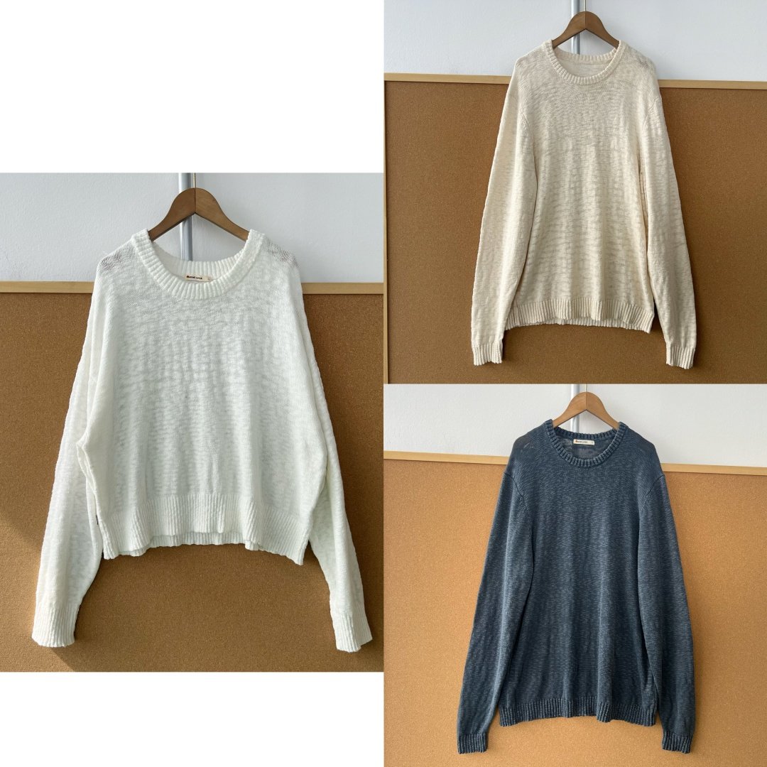 南3-53圆领针织衫100%棉早秋氛围感毛衣小众慵懒风内搭外穿Z25-10,女装/女士精品,毛针织衫,淘宝优惠券,粉丝福利购,淘宝优惠卷