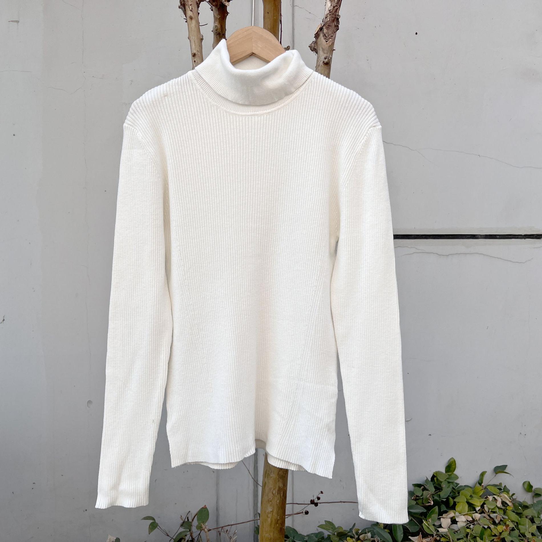 微瑕高领针织衫秋冬季新款堆堆领打底纯色毛衣内搭洋气长袖上衣H1