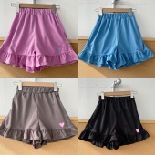 H25 84速干短裤 儿童运动舒适爱心松紧腰显瘦直筒阔腿休闲裤