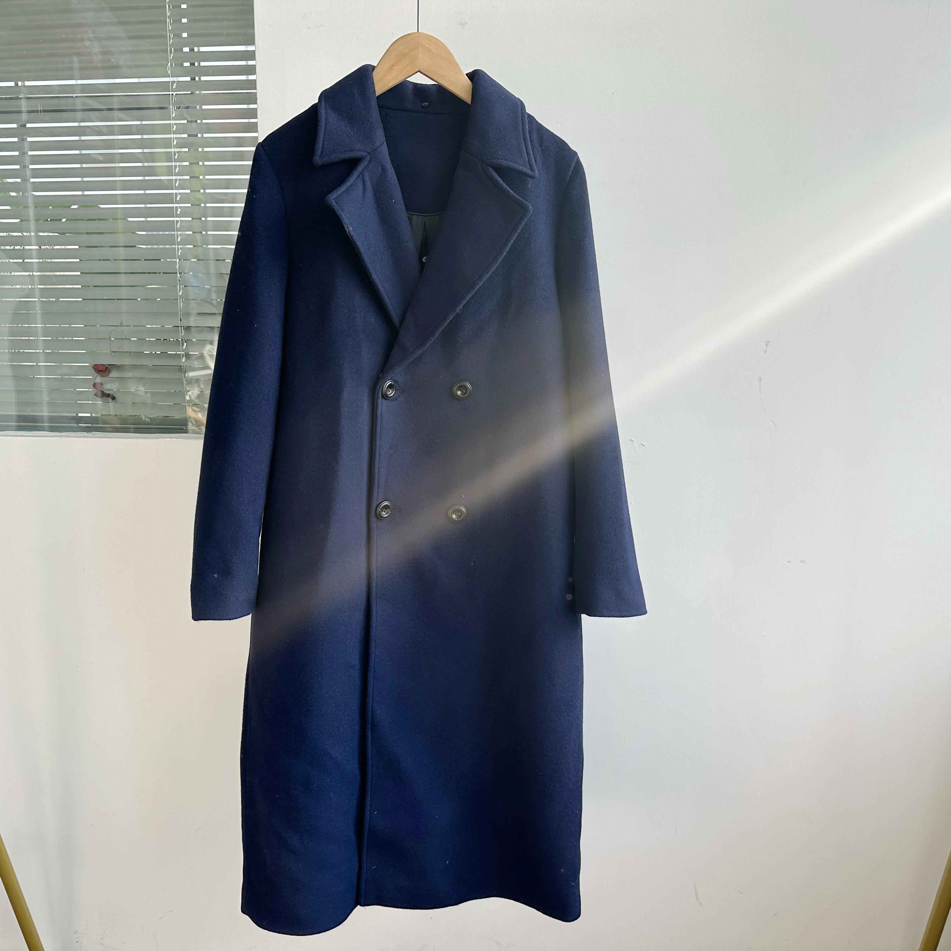 秋冬少毛领！！大衣水洗标不一样随机发时尚双排扣中长款K12