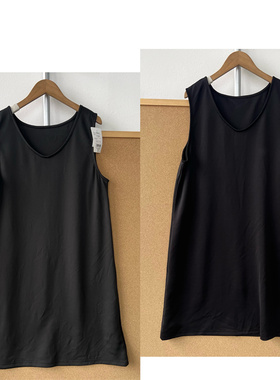 2K-116夏季极简风U领无袖百搭背心裙中长款内搭衬裙T26-3