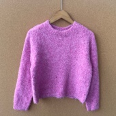 楼4A 内搭圆领有弹力套头上衣简约Y25 47中大童款 毛衣纯色秋冬季