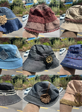3B-32单面戴！森系多款式氛围感渔夫帽显脸小气质遮阳帽J26-4