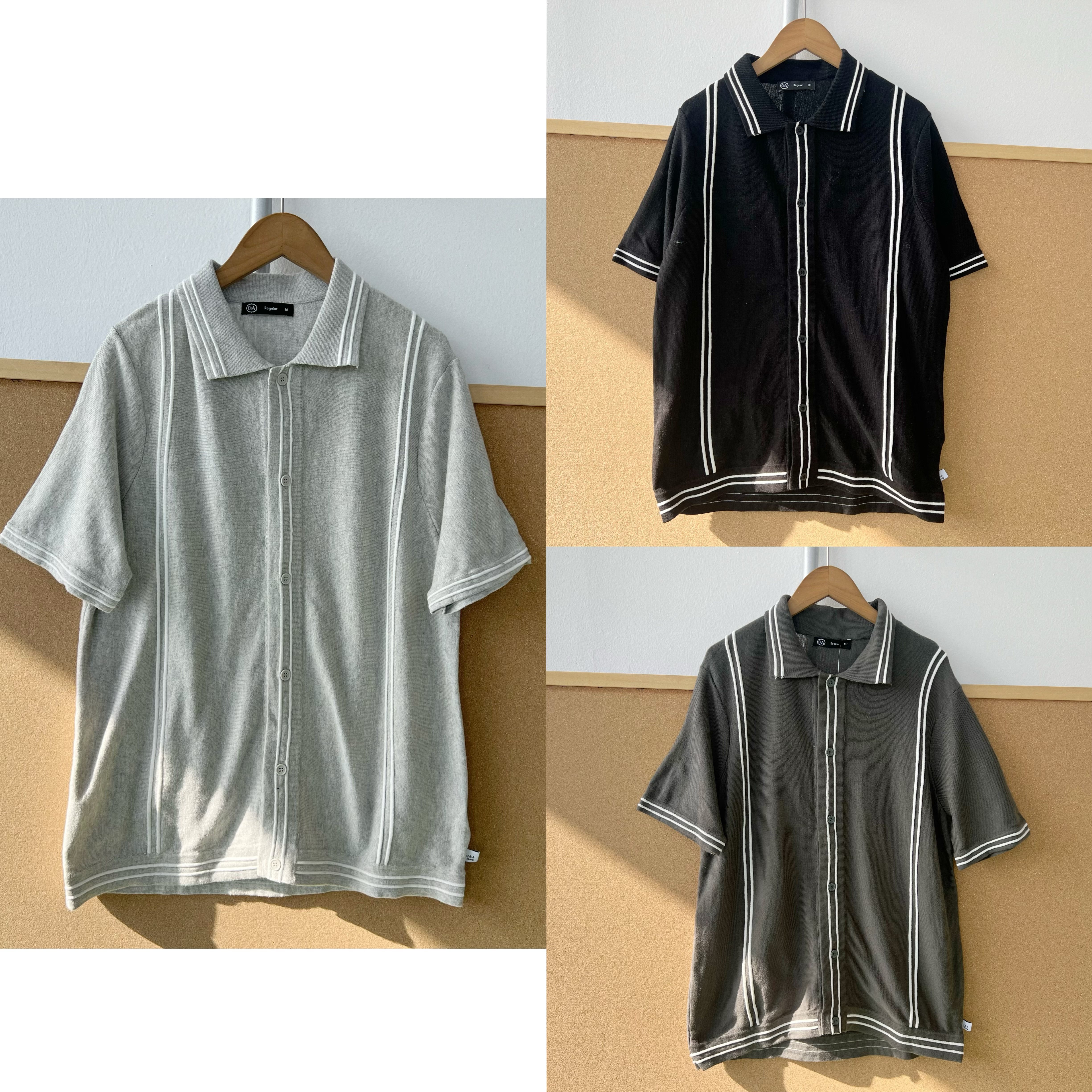 W3-106老钱风针织翻领扣可解开软糯舒适亲肤短袖T恤polo衫H25-12