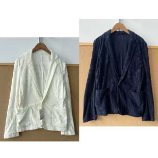 外套气质一粒扣温柔慵懒风上衣J26 压花肌理感西装 78棉 西1