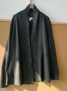 Y2-65针织开衫无扣慵懒韩系设计休闲外套长袖简约软糯披肩Y25-12