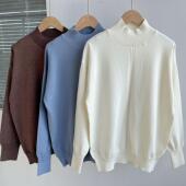 高级感保暖潮流Y1 百搭长袖 微瑕毛衣秋冬季 圆领套头宽松内搭时尚