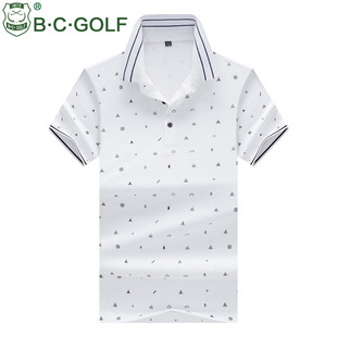 大码 T恤男款 衫 夏装 BCGOLF短袖 翻领POLO衫 上衣服装 薄款