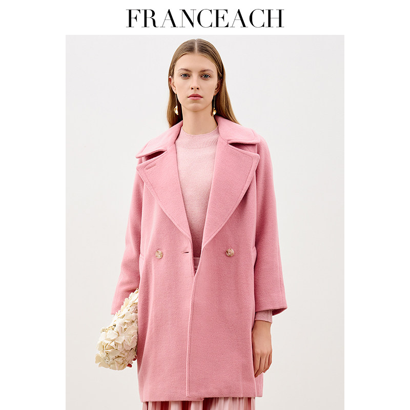 法涵意弛2025冬季新款羊驼毛呢子大衣女中长款双排扣毛呢外套加厚,女装/女士精品,毛呢外套,淘宝优惠券,粉丝福利购,淘宝优惠卷