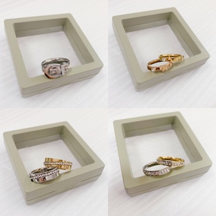 新款钛钢高品质保色带钻戒指简约玫瑰金韩版订婚戒指女厂家直销