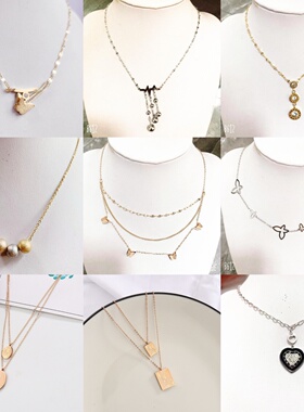 钛钢时尚女不褪色项链直播热卖