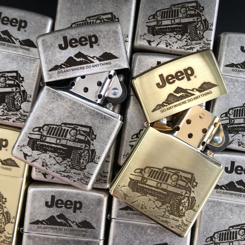 美国原装正品zippo打火机芝宝 限量Jeep古银吉普车男士正版刻字