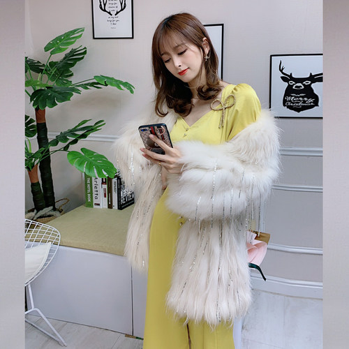 海宁皮草女短款2024冬季新