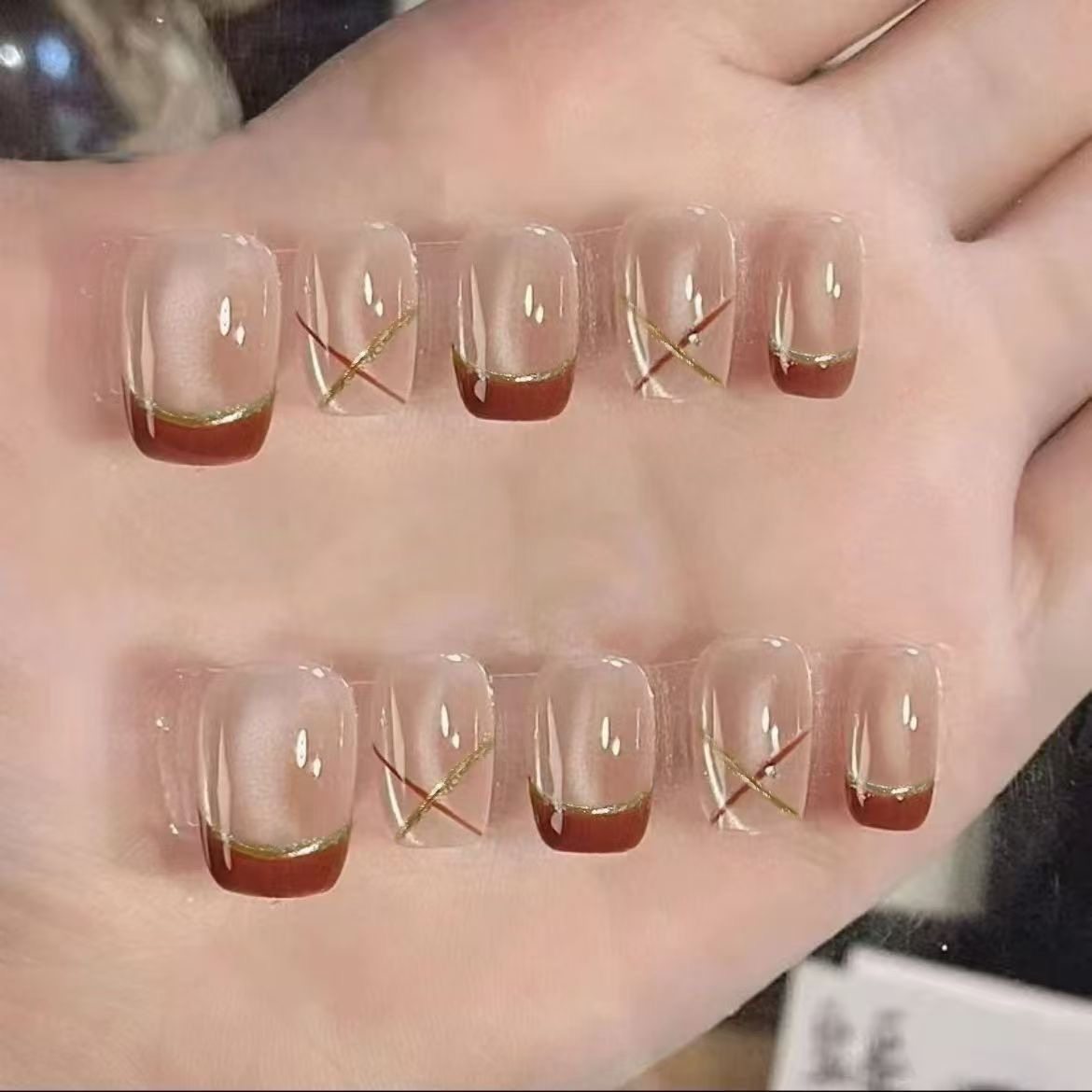 简约穿戴甲裸色美甲贴片可拆卸假指甲甲片高级甜美风红色,彩妆/香水/美妆工具,穿戴甲/甲片,淘宝优惠券,粉丝福利购,淘宝优惠卷