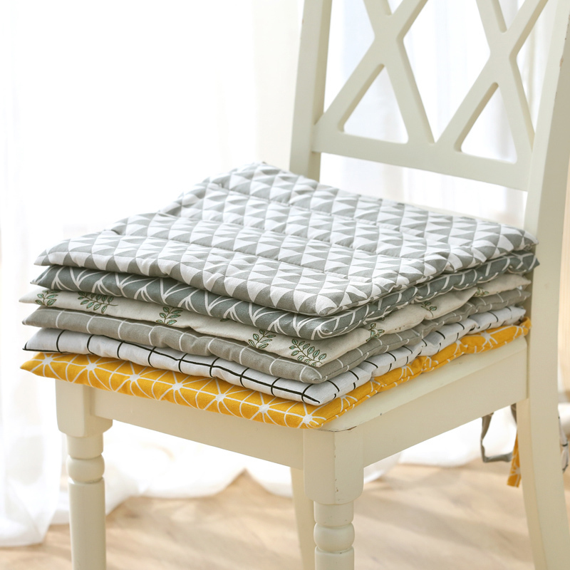 现代简约四季通用棉麻坐垫椅垫