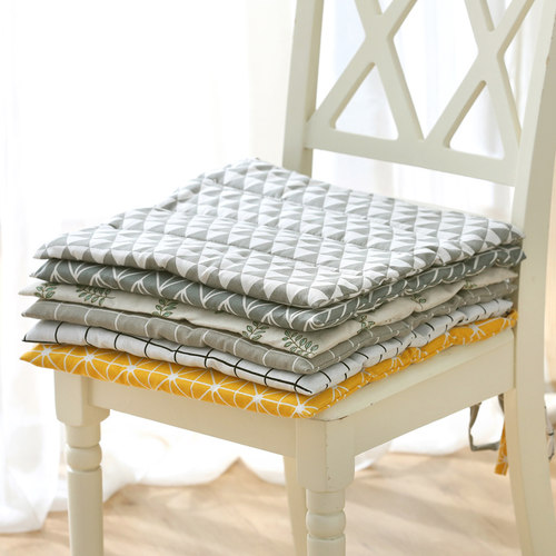 现代简约四季通用棉麻坐垫椅垫