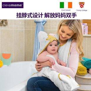 可俐妈妈竹纤维婴儿浴巾大方形带帽新生儿宝宝毛巾被抱被盖毯卡通