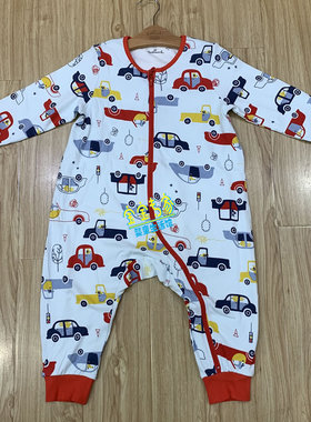 Hallmark贺曼宝宝睡袋纯棉婴儿童分腿睡袋小孩连体睡衣双层棉春夏