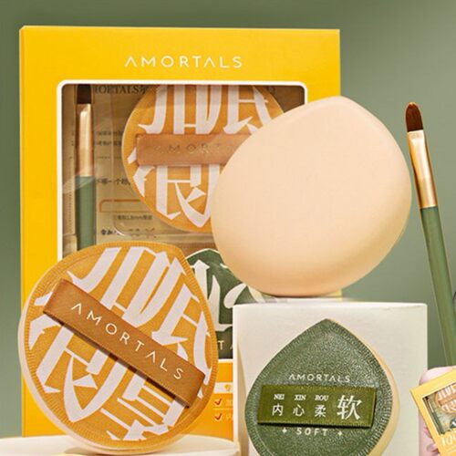 尔木萄棉花糖粉扑粉底液上妆神器